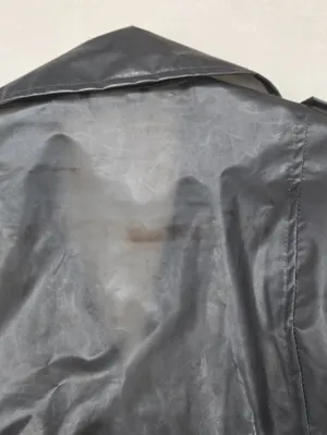Zara Black Translucent Leather-Effect Bomber Varsity Jacket Size XS thumbnail 6
