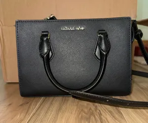 Michael Kors Black Leather Satchel Handbag thumbnail 1