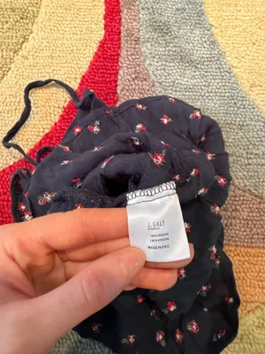 John Galt / Brandy Melville Sasha Tank Top Babydoll Navy Floral Print One Size thumbnail 5