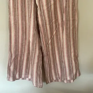 NWT Striped Pink and White Wide-Leg Pants Size XL thumbnail 3