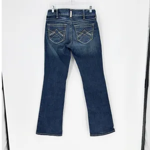 Ariat Spitfire Real Riding Jean size 28 bootcut dark wash western rodeo farm thumbnail 2