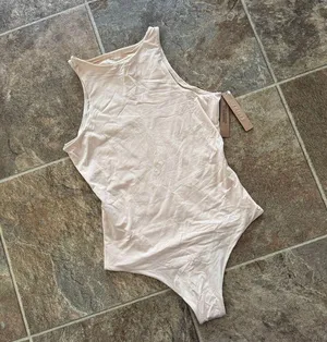 Skims Fits Everybody High Neck Bodysuit Sand Size Small thumbnail 2