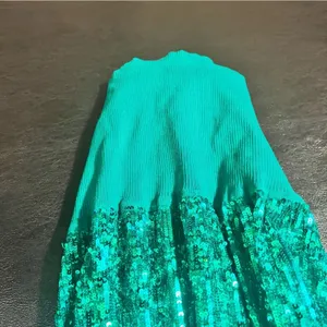 Bebe Teal‎ Sequin Mini Dress Size Medium thumbnail 4