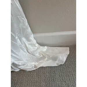 NWT Lulus Heidy White Satin Strapless Maxi Dress Womens‎ M Sequin Bridal Wedding thumbnail 5