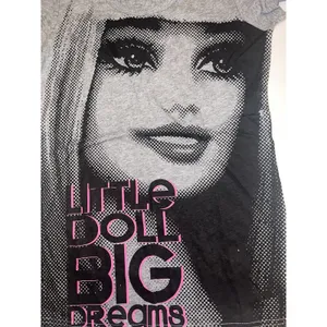 Barbie Mattel Little Doll Big Dreams Tee‎ Shirt Gray Large Juniors Slim NWT thumbnail 6