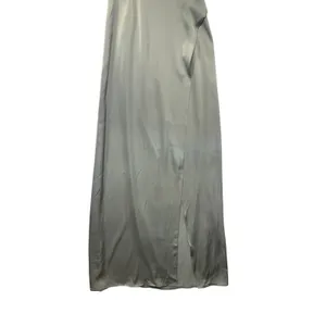 The Clothing Company Sage Green Satin Maxi Dress High Slit Formal Small NWT thumbnail 5