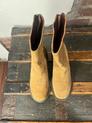 Tommy Hilfiger Womens Vintage Y2K Suede Squared Toe Block Heel Boots Size 7.5 thumbnail 4