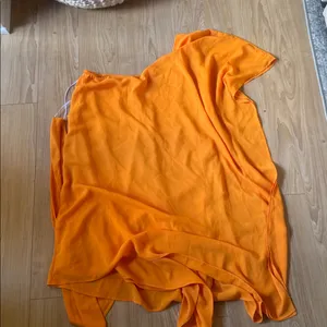 Show Me Your MuMu Bright Orange One-Shoulder Blouse thumbnail 3