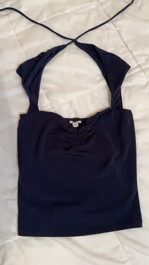 Talina Square Garage Neck Top navy thumbnail 2