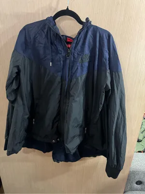 Women’s Nike Navy & Black Zip Up Windbreaker Jacket Size XL thumbnail 1