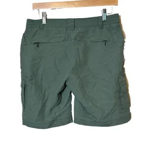 REI Mid Rise Convertible Army Green Cargo Hiking Shorts Nylon UPF 50+ Women's SM thumbnail 2