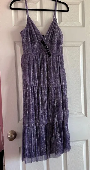Trixxi Purple Tiered Formal Dress thumbnail 3