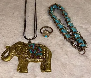 Boho Jewelry Set Womens Blue thumbnail 1