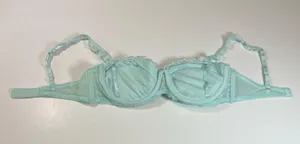 Victoria's Secret Blue Lace Bra thumbnail 4