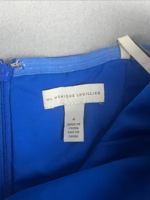 Monique Lhuillier Strapless Cobalt Blue Faille Minidress Size: 4 thumbnail 4