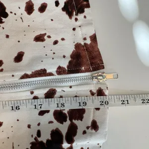No Comment Cow Print Vest Women S Brown White Zip Front Western Cowgirl Y2K thumbnail 9