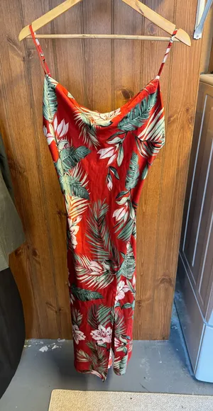 Tropical dress Red Size M thumbnail 1
