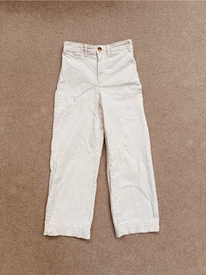Marine Layer Bridget Slim Wide Leg Crop Pants in Peach Whip thumbnail 2