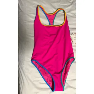 Coco Rave One Piece Swimsuit Retro‎ Neon Hot Pink Racerback NWT XL thumbnail 4