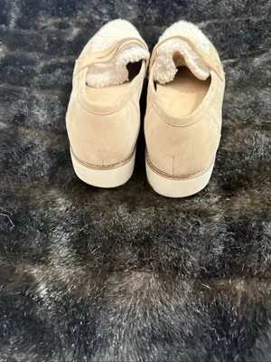 Vionic Cheryl Faux Fur Womens Size 9 Beige Casual Slip-On Loafer Flats Shoes thumbnail 3