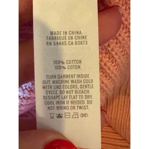 Aerie Beyond Quarter Zip Sweater‎ Women XS Pink Cotton Shaker Knit Pullover thumbnail 11