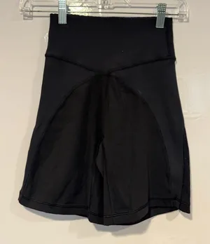 Aerie ribbed Black High-Waisted Shorts‎ thumbnail 1
