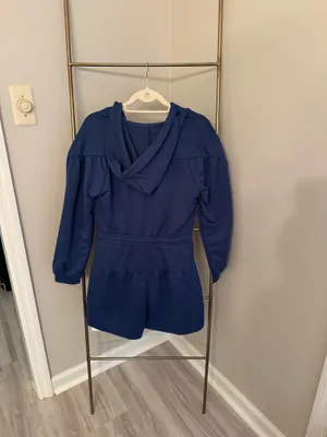 Navy Hoodie Romper Blue thumbnail 4