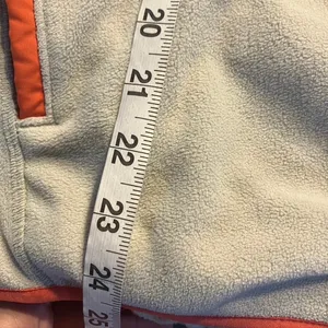 Eddie Bauer Fleece Pullover Mens Small Snap‎ Button Pocket Olive Green Beige thumbnail 13