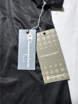 Champion Plus Double Dry Black Mesh Active Tee 2X New with T thumbnail 3