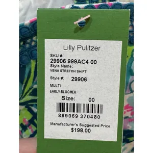 LILLY PULITZER Vena Stretch Shift Dress Size NWT Tropical early bloomer Size 00 thumbnail 7