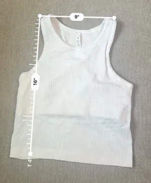 Lululemon White Ribbed Tank thumbnail 1
