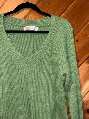 Free People Beach Green Justine Sweater thumbnail 4