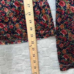 Natural Life Womens Danielle Velvet Floral Crop Top M Cottagecore Fairy Y2K NEW thumbnail 8