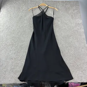 Jones New York Dress Halter Gown Womens 6 Black Formal Dress Sheer Beaded Hem‎ thumbnail 3