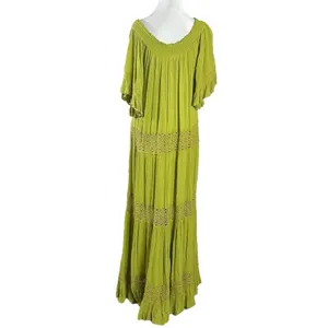 Free People Bohemian Witchy Dream On Maxi Dress Green XS NEW Crochet Gauze thumbnail 11
