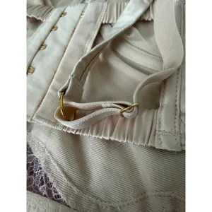 Victoria's Secret Satin Lace Corset Bustier Top Champagne Pink 38DD‎ Underwire thumbnail 7