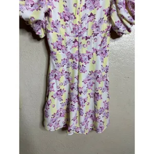 For Love & Lemons Atlanta Mini Dress size XS Floral Purple Yellow thumbnail 12