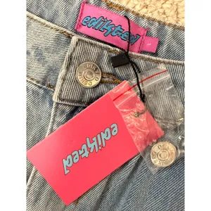 NWT Edikted Raelynn Low Rise Baggy Jeans Light Blue Washed Denim L Grunge Indie thumbnail 6