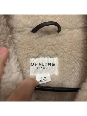 Offline by Aerie Faux Leather Shearling Vest Medium thumbnail 2