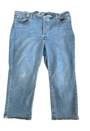 Levis Premium Womens Ribcage‎ Straight Leg Ankle Jeans Button Fly High Waist 24W thumbnail 1