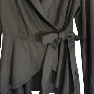 HALARA Black Wrap Blouse thumbnail 2