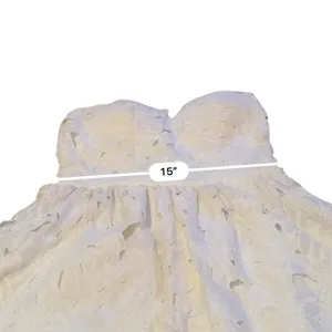 Y2K‎ Akira Chicago Black Label Dress Womens Medium Ivory Lace Strapless Mini thumbnail 10
