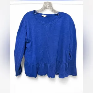 Caslon Royal Blue Long Sleeve Top thumbnail 2