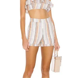 Tularosa Penelope Multi Striped‎ Printed Cropped Top Ruffle Beach S thumbnail 2