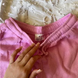 Women's Pink Waffle Knit Lounge Shorts thumbnail 2