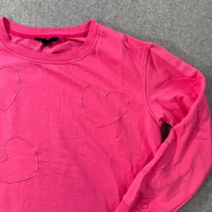 Jane & Delancey Embroidered Heart Crewneck Sweatshirt Pullover Womens Small Pink thumbnail 4