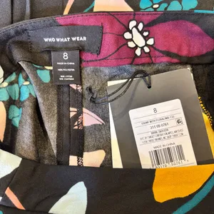 WHO WHAT WHERE Women’s Floral Partial Pleated Midi Skirt. Size 8 Medium NWT thumbnail 3