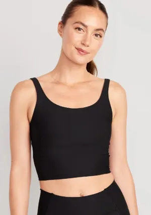 Old Navy Women’s Size Small Longline Sports Bra PowerSoft Light Support Go-Dry thumbnail 1
