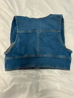 American Eagle Top Denim Crop thumbnail 3