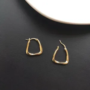 18K Gold Plated Geometric Square Hoop Earrings for Women thumbnail 3